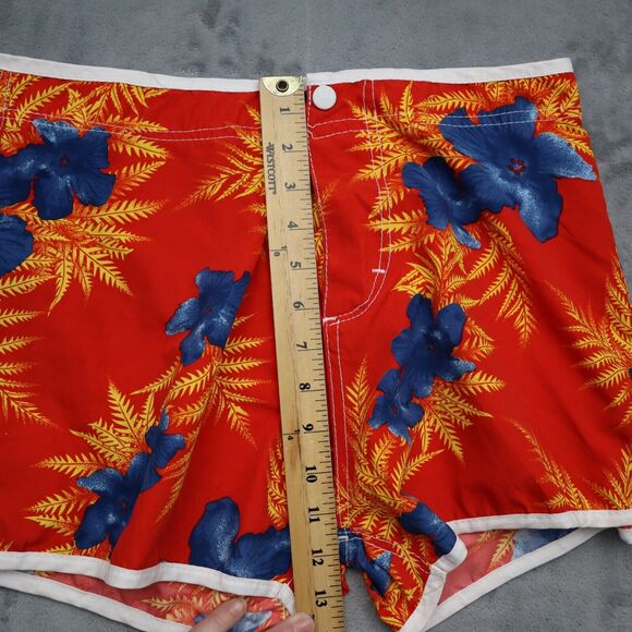 Dizzy Shorts Womens L Multicolor High Rise Button Zip Floral Print Swimwear - Picture 4 of 14